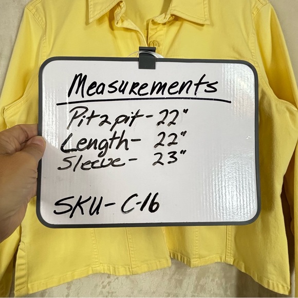 Giorgio Fiorlini Women’s Yellow Button Up Jacket Size L - Picture 6 of 6